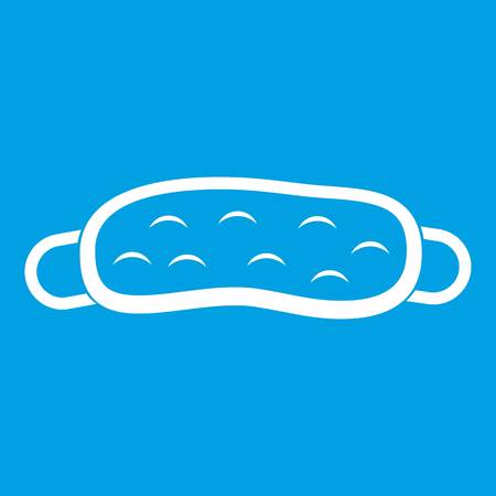Sleeping mask icon white isolated on blue background vector illustrationのイラスト素材