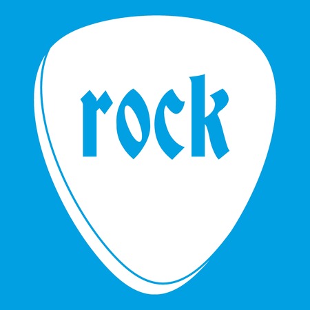 Rock stone icon whiteのイラスト素材