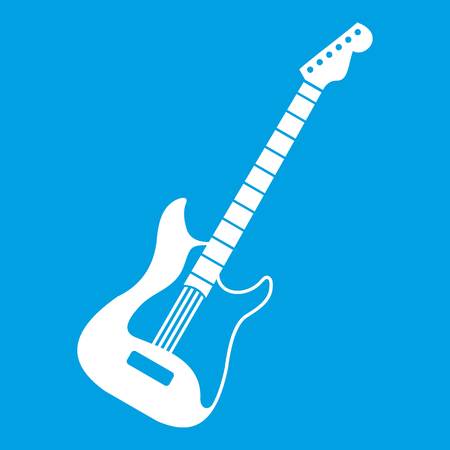 Acoustic guitar icon whiteのイラスト素材