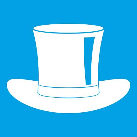 Silk hat icon whiteのイラスト素材
