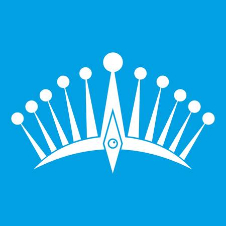 Big crown icon whiteのイラスト素材