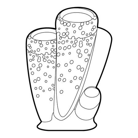 Column coral icon outlineのイラスト素材