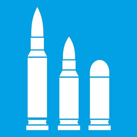 Bullets icon white isolated on blue background vector illustrationのイラスト素材