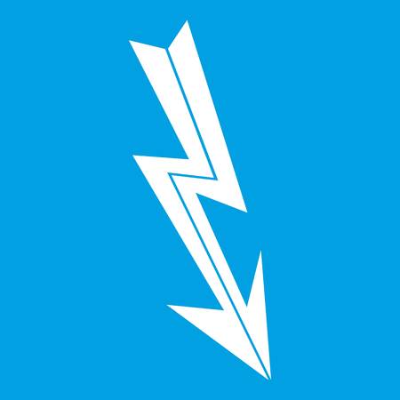 Arrow lightning icon white illustration.のイラスト素材