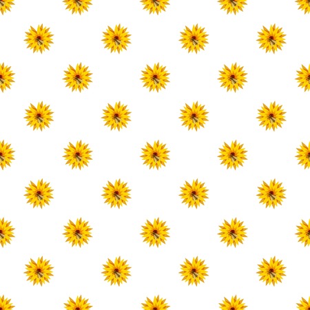 Bee on flower patternのイラスト素材