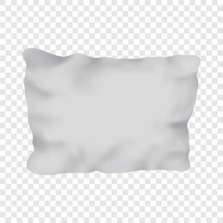 White rectangular pillow mockup, realistic styleのイラスト素材
