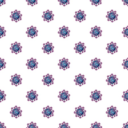 Virus pattern seamless repeat in cartoon style vector illustrationのイラスト素材