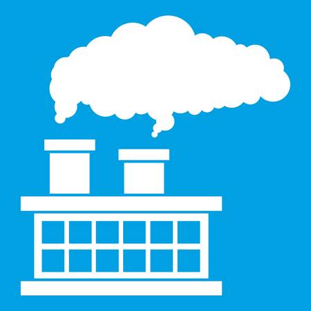 Plant pipe with smoke icon whiteのイラスト素材