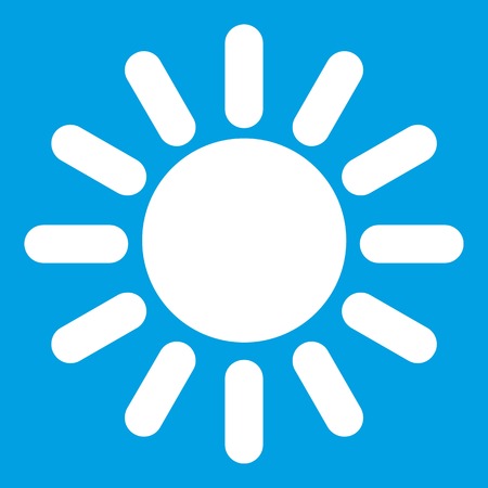 Sun icon whiteのイラスト素材