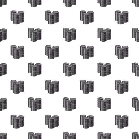 Barrels pattern seamless repeat in cartoon style vector illustrationのイラスト素材