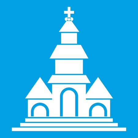 Church in simple style isolated on white background vector illustrationのイラスト素材