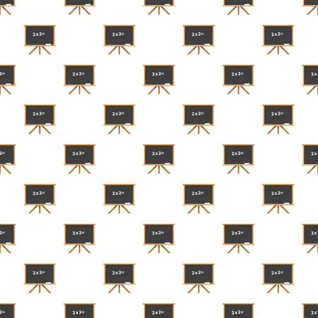 Chalk board on tripod pattern seamless repeat in cartoon style vector illustrationのイラスト素材