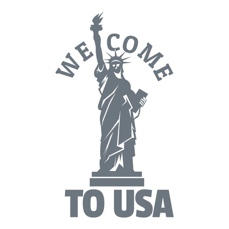 Freedom statue. Simple illustration of freedom statue vector for web designのイラスト素材
