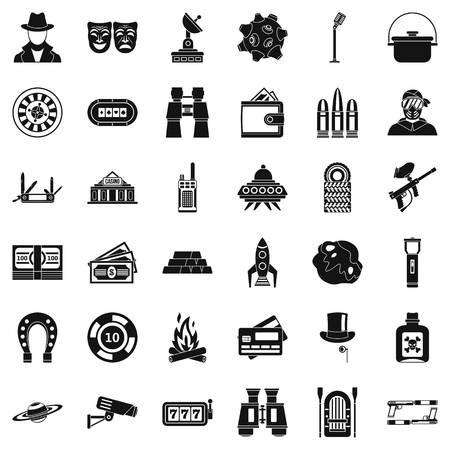 Active games icons set, simple styleのイラスト素材
