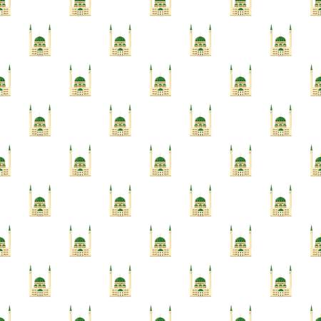 Mosque pattern seamless repeat in cartoon style vector illustrationのイラスト素材