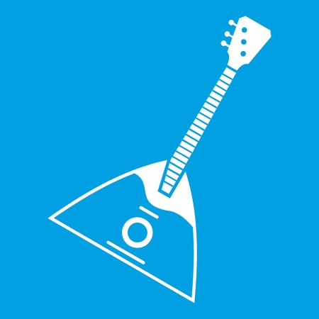 Balalaika icon whiteのイラスト素材