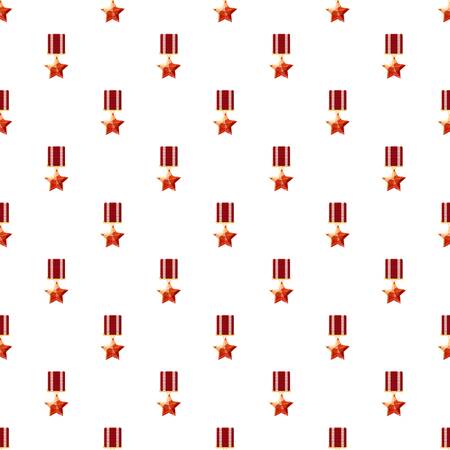 Red order with star pattern seamless repeat in cartoon style vector illustrationのイラスト素材