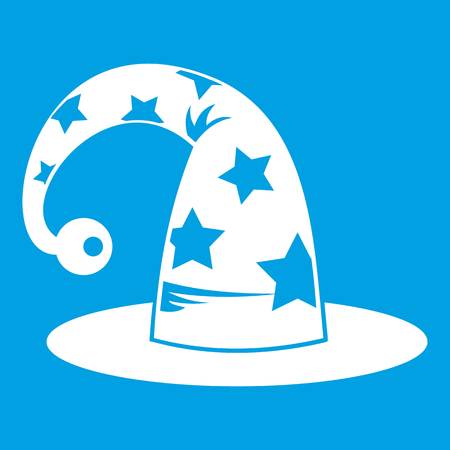 Wizards hat icon whiteのイラスト素材