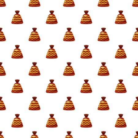 Chocolate candy pattern seamless repeat in cartoon style vector illustrationのイラスト素材