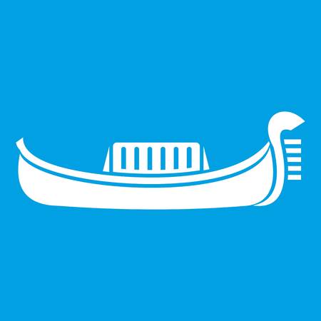 Venice gondola icon whiteのイラスト素材