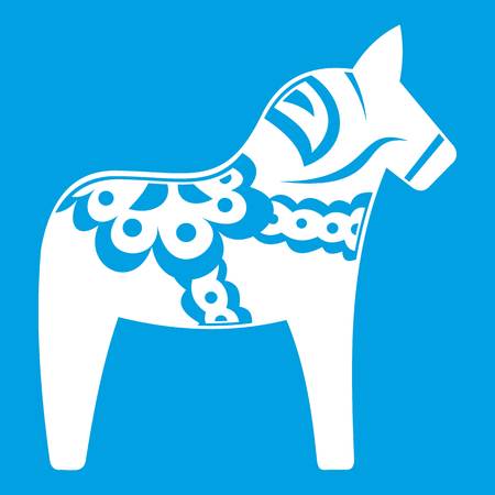 Toy horse icon whiteのイラスト素材