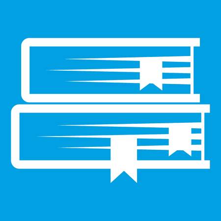 Two books icon whiteのイラスト素材