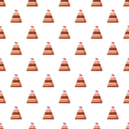 Wedding cake pattern seamless repeat in cartoon style vector illustrationのイラスト素材