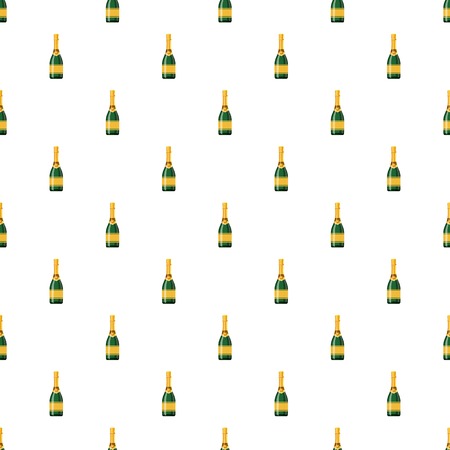 Champagne bottle patternのイラスト素材
