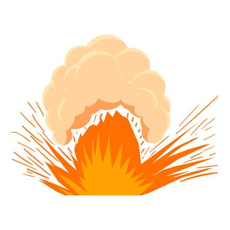 High powered explosion icon, cartoon styleのイラスト素材