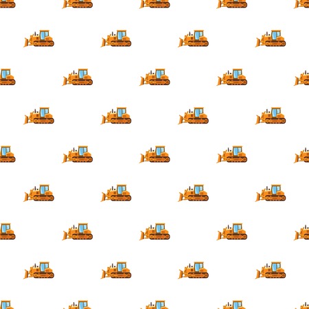 Orange bulldozer patternのイラスト素材