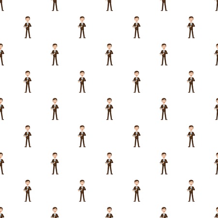 Businessman with tablet patternのイラスト素材
