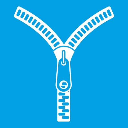 Zipper with lock icon whiteのイラスト素材