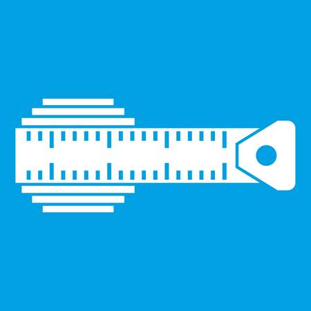 Measuring centimeter icon white isolated on blue background vector illustrationのイラスト素材