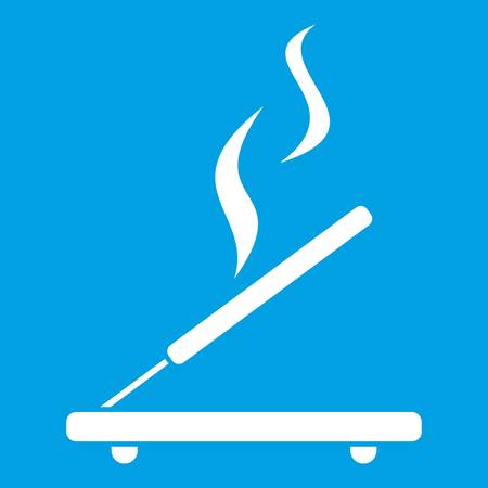 Incense sticks icon whiteのイラスト素材