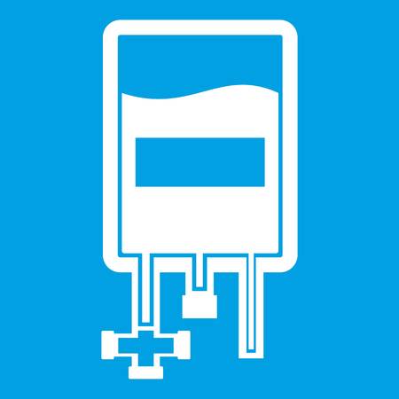 Blood donation bag icon whiteのイラスト素材