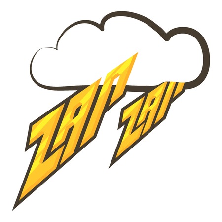 Zap-zap sound effect icon. Cartoon illustration of zap-zap sound effect vector icon for web designのイラスト素材