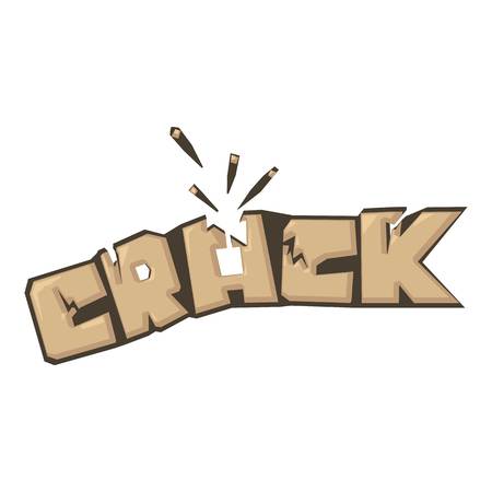 Crack sound effect icon. Cartoon illustration of crack sound effect vector icon for web designのイラスト素材