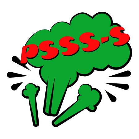 Pss-s sound effect icon. Cartoon illustration of pss-s sound effect vector icon for web designのイラスト素材