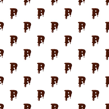 Letter P from latin alphabet made of chocolateのイラスト素材