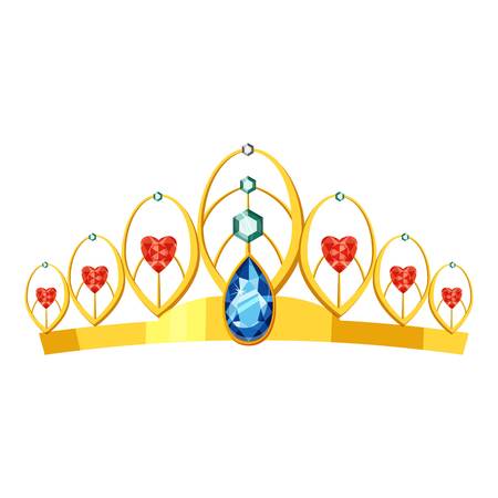 Princess tiara icon. cartoon illustration of princess tiara perfume vector icon for webのイラスト素材