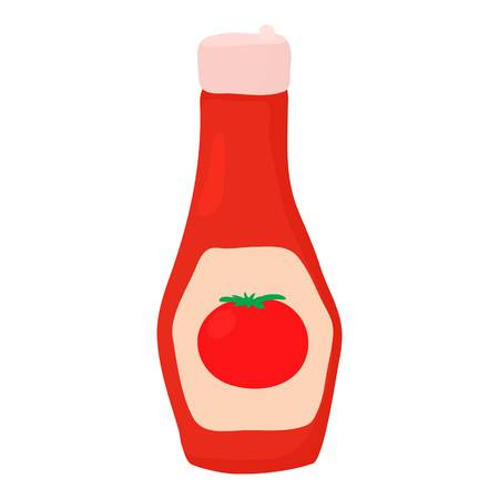 Ketchup icon. cartoon illustration of ketchup vector icon for webのイラスト素材