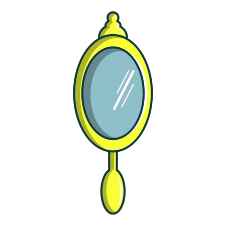 Gold mirror icon. Cartoon illustration of gold mirror vector icon for web designのイラスト素材