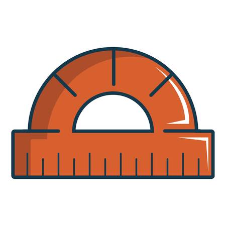 Protractor icon. Cartoon illustration of protractor vector icon for web designのイラスト素材