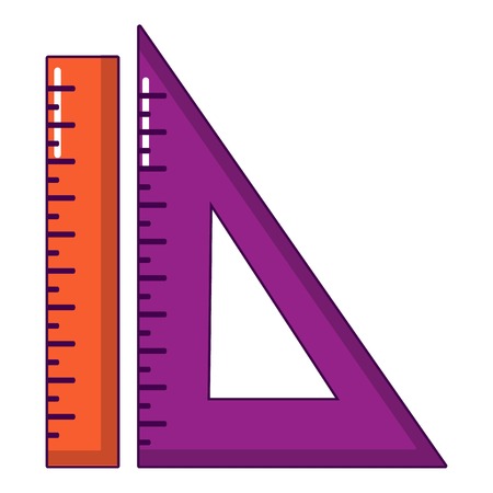 Ruler set icon. Cartoon illustration of ruler set vector icon for web designのイラスト素材