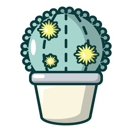 Astrophytum cactus icon. Cartoon illustration of astrophytum cactus vector icon for web designのイラスト素材