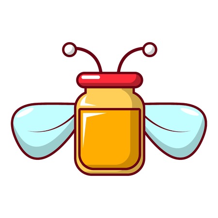 Jar of honey icon. Cartoon illustration of jar of honey vector icon for web designのイラスト素材