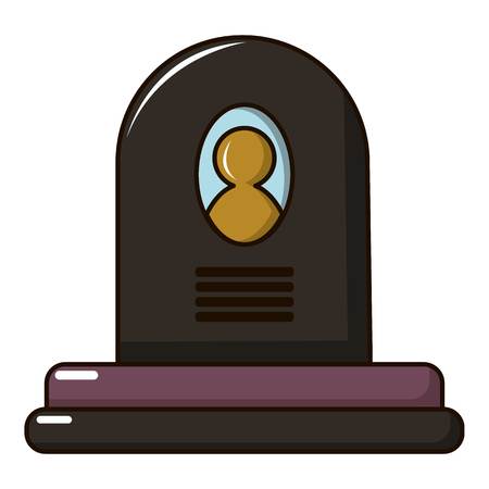 Headstone icon. Cartoon illustration of headstone vector icon for web designのイラスト素材