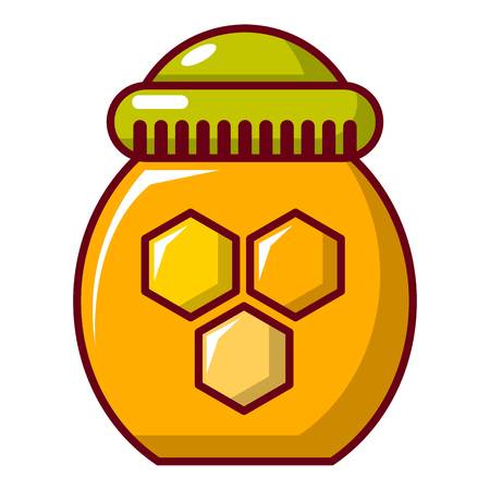 Honey pot icon. Cartoon illustration of honey pot vector icon for web designのイラスト素材