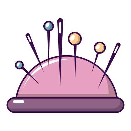 Pincushion icon. Cartoon illustration of pincushion vector icon for web designのイラスト素材