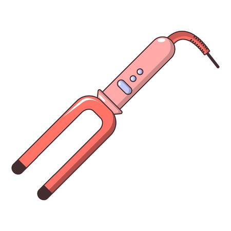 Iron for hair icon. Cartoon illustration of iron for hair vector icon for web designのイラスト素材